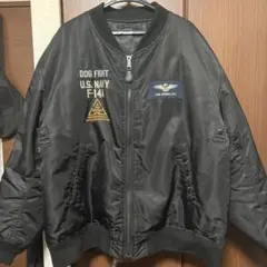 【極絶品】AVIREX 2XL スカジャン　トムキャット　サテン　リバーシブル 極絶品】AVIREX 2XL スカジャン トムキャット サテン