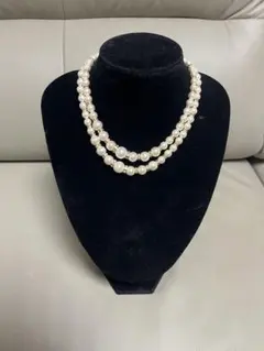 セール！　ホワイトパール 二連ネックレス