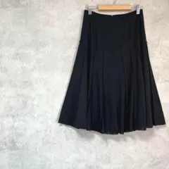 Ｏ・Ｄ・Ｅ・Ｆ　日本製　フレアスカート　ひざ丈　黒　セレモニー　シアー　M
