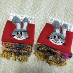 スニーカーアクセサリー♢うさぎ ポップ レッド
