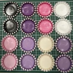 189 デコレーションパーツ カボション 台座 16点セット