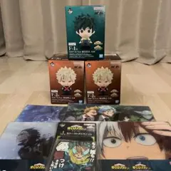 ヒロアカ　一番くじ　ソフビクチュ　SOFVICちゅ 3体セット他　爆豪　緑谷