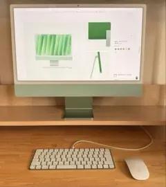 【メモリ16GB/512GB】iMac 24インチ M1 8コアGPU グリーン