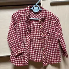 秋冬映え！おしゃれキッズの赤ギンガムチェックシャツ（110cm）