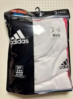 adidas アンダーシャツ 3枚セット (丸首2枚160, Ｖネック150)