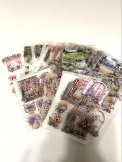 コラージュ素材 ステッカー シール 海外製 100枚以上