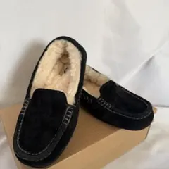 UGG アグ モカシンシューズ スエードアンスレーブラック 23