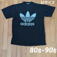 adidas 80s前半タグ希少トレフォイルマークTシャツ ヴィンテージY2K 1980s adidas トレフォイルTシャツ 両面プリント 表記XL - 古着屋