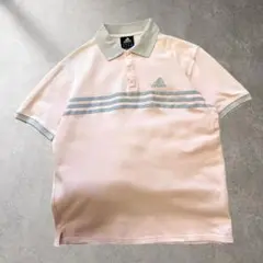 00s adidas アディダス ポロシャツ 半袖 ピンク スポーツ古着のサムネイル