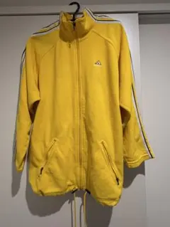 90s オールドadidas フリースジャケット 国旗タグMサイズ