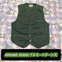【90s/イタリア製】アルマーニジーンズ SIMINT製 コットンベスト 50
