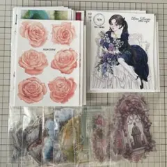 装飾ステッカー　人物ステッカー　コラージュ素材　シール　おすそ分け⑨