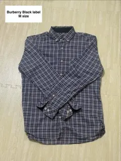 【人気】Burberry Black Label チェック柄シャツ Mサイズ