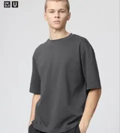 UNIQLO U エアリズムコットンオーバーサイズTシャツ/5分袖