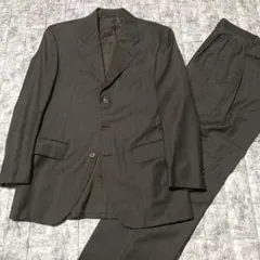 極美品　CONFAIR スーツ　グレンチェック　ブラウン　　イタリア製