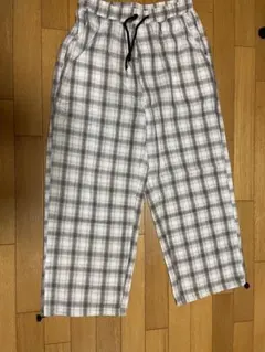 FUNTOLIU チェック柄 ハーフパンツ メンズ