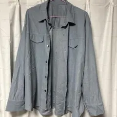 値下げライトブルー コーデュロイシャツ レディース