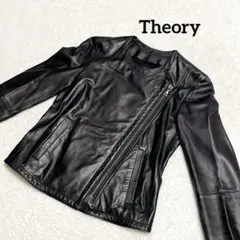 【極美品】Theory セオリー　ラムレザー　シングル　ライダースジャケット 2025年最新】theory レディース レザージャケット・ライダースの人気