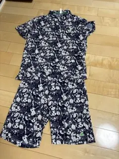 adidas ゴルフウェア セットアップ ネイビー 総柄 セットアップ上下セット