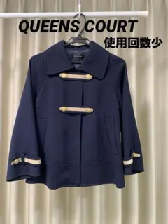 【QUEENS COURT】マリン風スプリングオータムコート　ネイビー