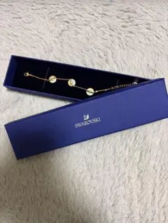 Swarovski ピンクゴールドブレスレット