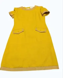 クレージュ ワンピース Courreges 半袖 ひざ丈 イエローのサムネイル