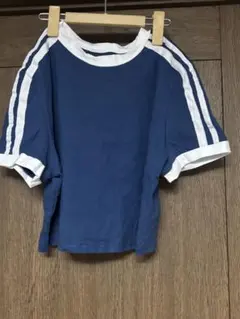 ネイビー ホワイトライン 半袖Tシャツのサムネイル
