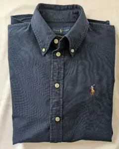 ポロ ラルフローレン ボタンダウンシャツ 紺 サイズM カスタムフィット