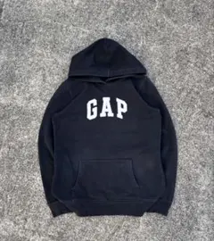 【古着】90s OLD GAP ブラック パーカー y2k ロゴドン