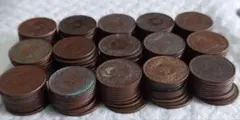 桐一銭銅貨 大量150枚 まとめ売り①のサムネイル