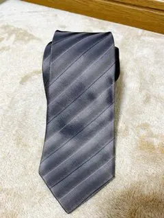 【極美品】renoma レノマ　ストライプ　グレー　ブルー