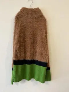 ファー風 タートルネックセーター