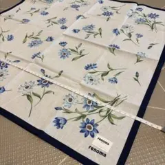 ⭐️新品⭐️renoma ハンカチ ブルー系 花柄