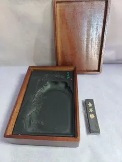文房具 硯・端硯 天然石 極彫刻 篆書体 時代物 - メルカリ