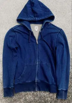 00s OLD GAP 退廃デニム パーカー 短丈 y2k 平成系 ストリート