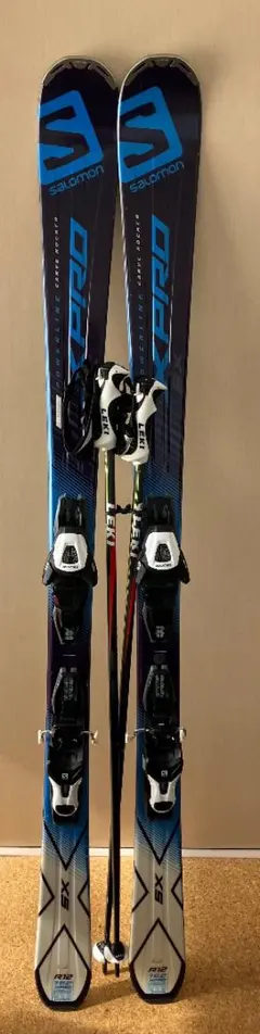 スキー板(SALOMON )+ストック(LEKI)