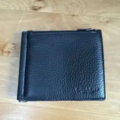 未使用級 COACH コーチ マネークリップ 小銭入れ ブラック 本革 レザー 未使用級 COACH コーチ マネークリップ 小銭入れ ブラック 本革