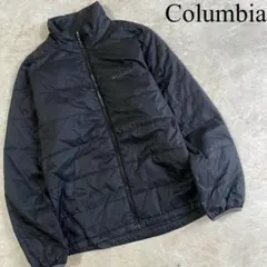 Columbia コロンビア 軽量 保温 ロゴ刺繍 ナイロン 中綿ジャケット 黒
