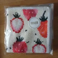フェイラー ハンカチ 新品未使用 ストロベリードット アイボリー