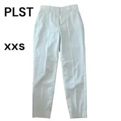 【小さいサイズ】PLSTプラステ／リネンブレンド スティックパンツ ホワイト