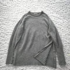 カレンソロジー　2024AW　ウールカシミヤ　サイドジッププルオーバー　グレー