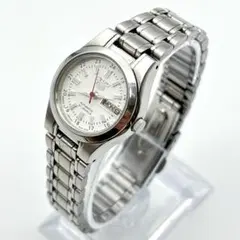 良品 セイコー5 自動巻き 21JEWELS ラウンド スイープセコンド 腕時計