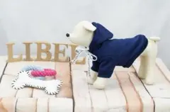 犬服 ドッグウェア シンプルパーカー（紺）