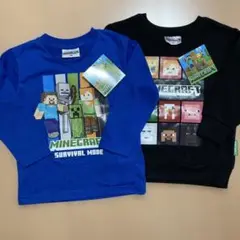 新品　Minecraft 長袖カットソー とトレーナーの2枚セット　110