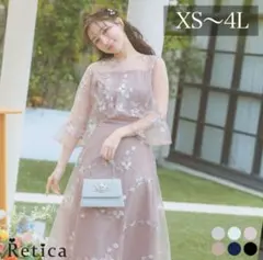 フラワー刺繍　パーティードレス　Mサイズ