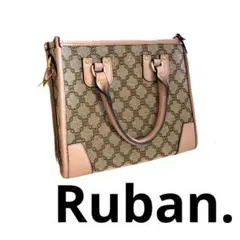 Ruban. モノグラム柄 2WAY ショルダーハンドバッグ ピンクのサムネイル