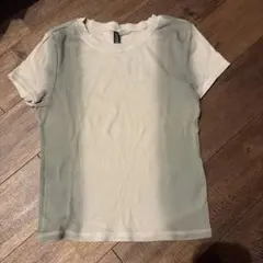 DIVIDED H&M リブTシャツ ベージュ Sサイズのサムネイル