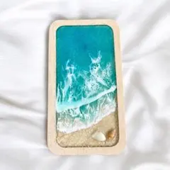 海色レジンのコイントレー ハンドメイド品 置き飾り アクセサリートレー 小物置き