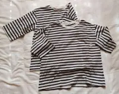 BREEZE ボーダー柄シャツ 120サイズ 2枚セット 7分袖