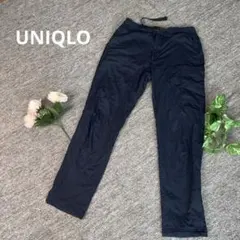 UNIQLO ユニクロ　カーゴパンツ　ネイビー　Mサイズ　ベルトヒートテック